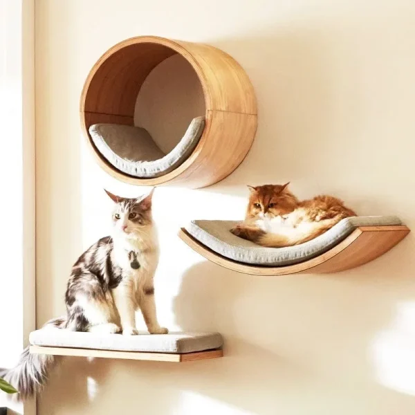 Wooden Cat Climbing Shelves